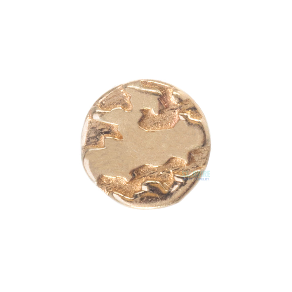 threadless: Distortion Disc Pin in Gold