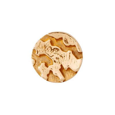 threadless: Distortion Disc Pin in Gold