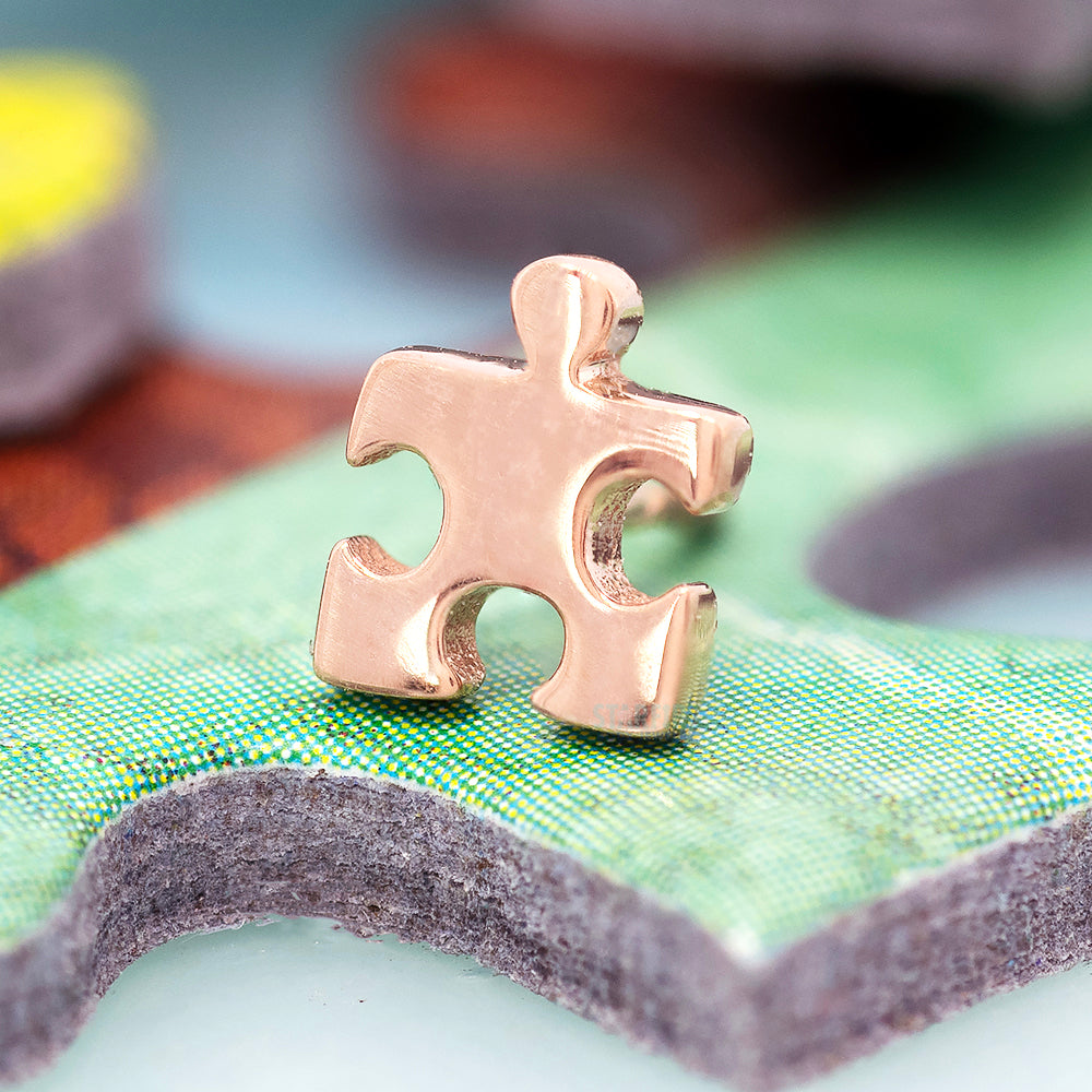 threadless: Puzzle Piece Pin in Gold & Platinum