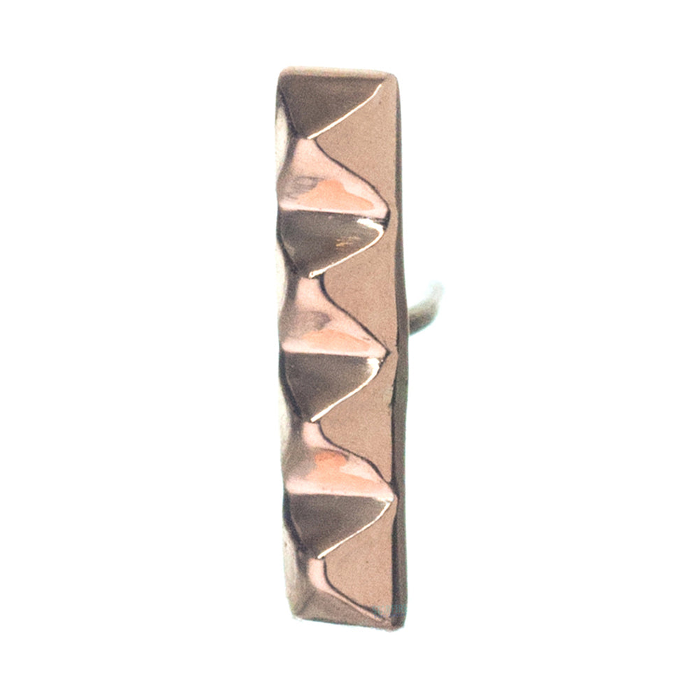 threadless: Pyramid Strip Pin in Gold & Platinum