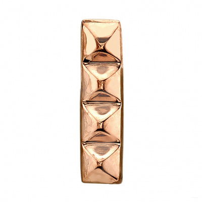 Pyramid Strip Threaded End in Gold & Platinum