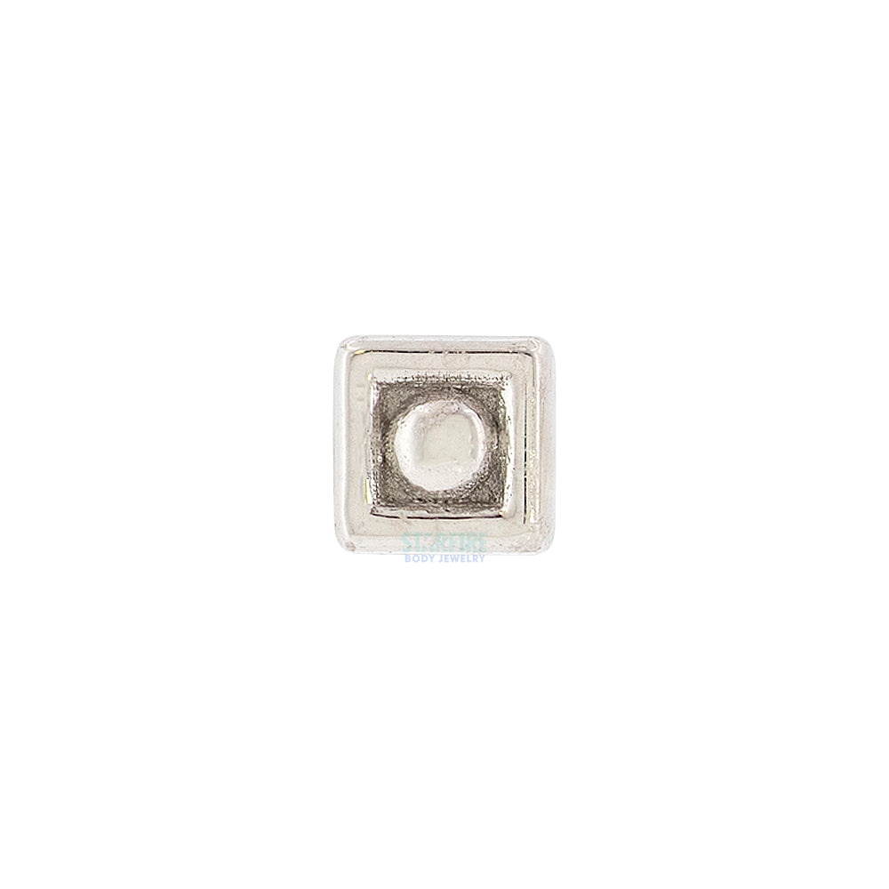 Square Dot Threaded End in Gold & Platinum