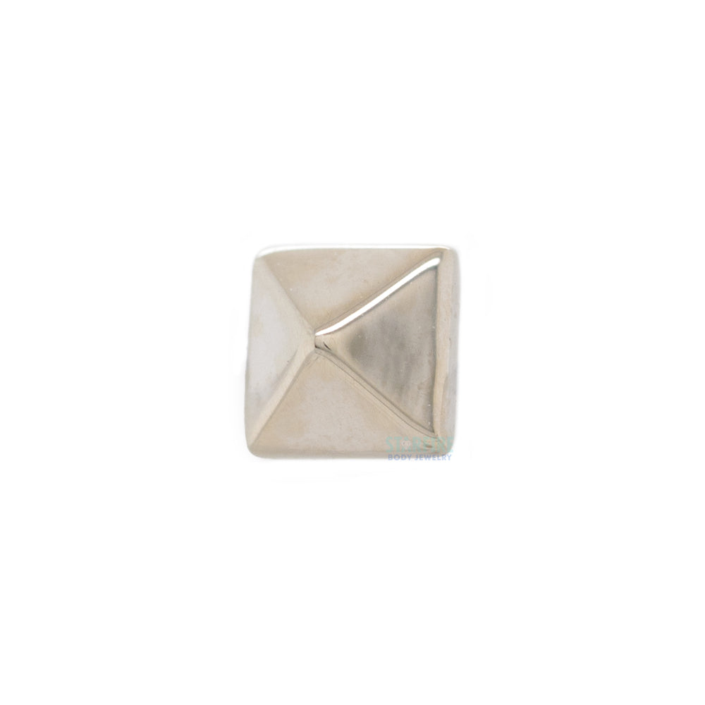 Square Pyramid Threaded End in Gold & Platinum