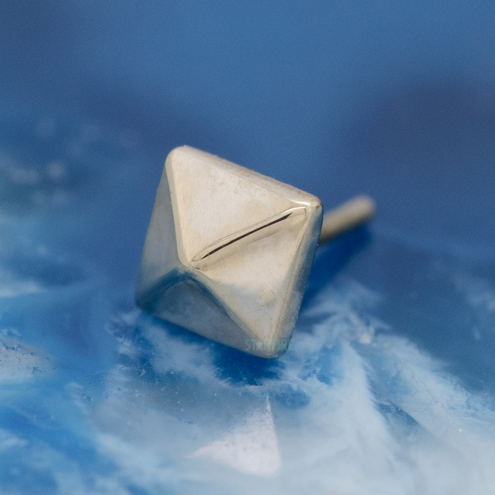 threadless: Square Pyramid Pin in Gold & Platinum
