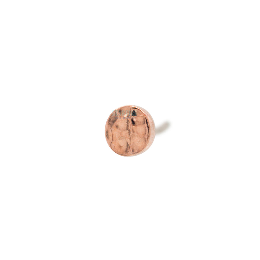 threadless: Round Disc HAMMERED FINISH Pin in Gold