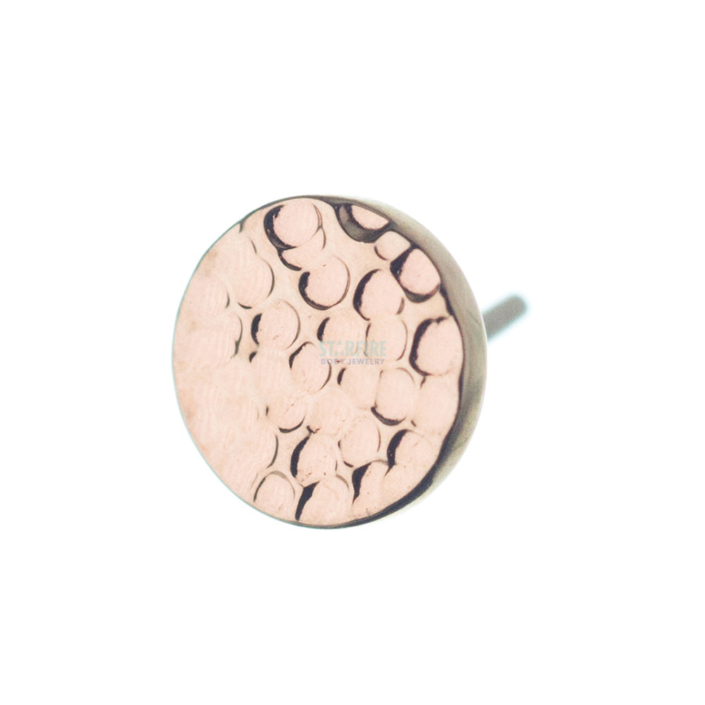 threadless: Round Disc HAMMERED FINISH Pin in Gold