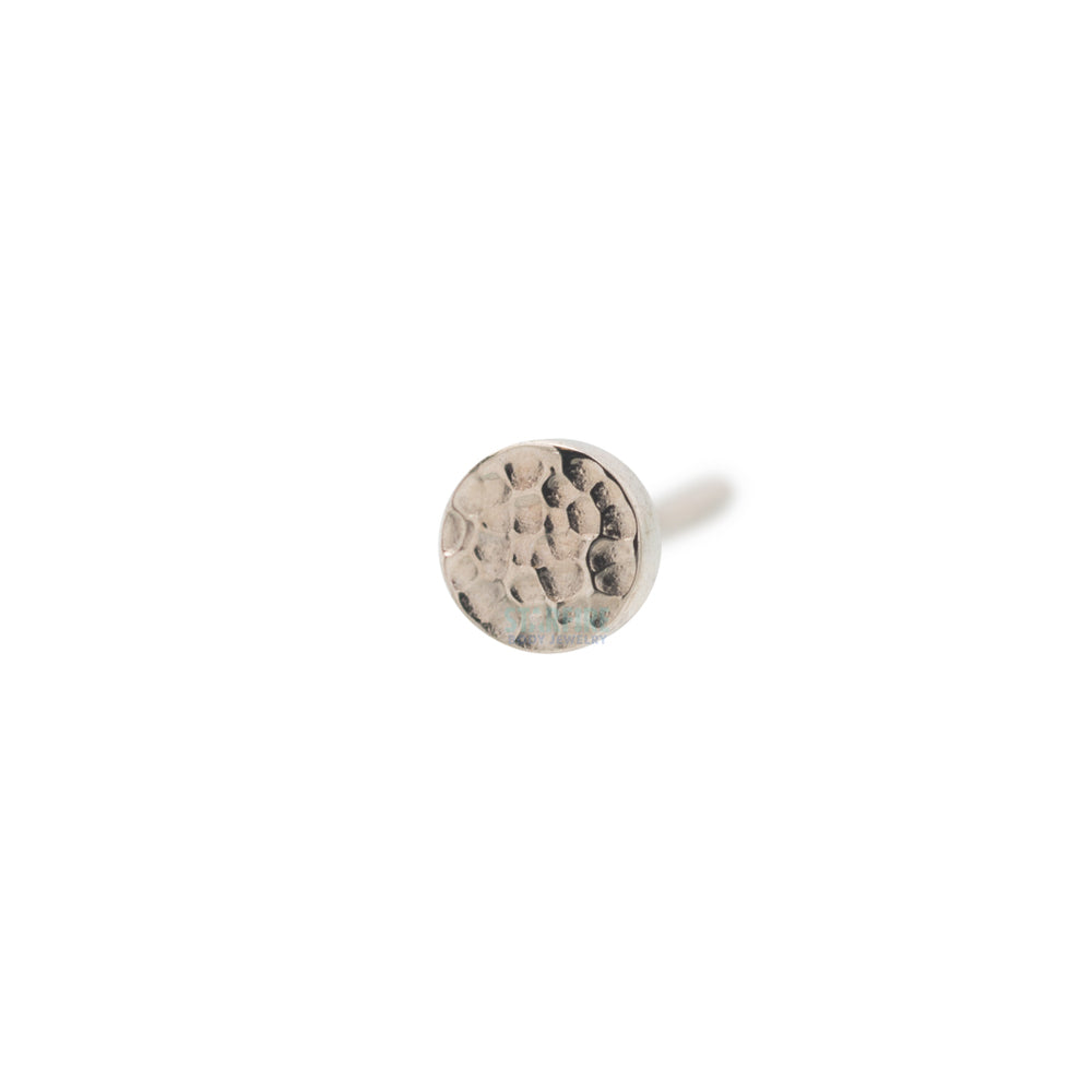 threadless: Round Disc HAMMERED FINISH Pin in Gold