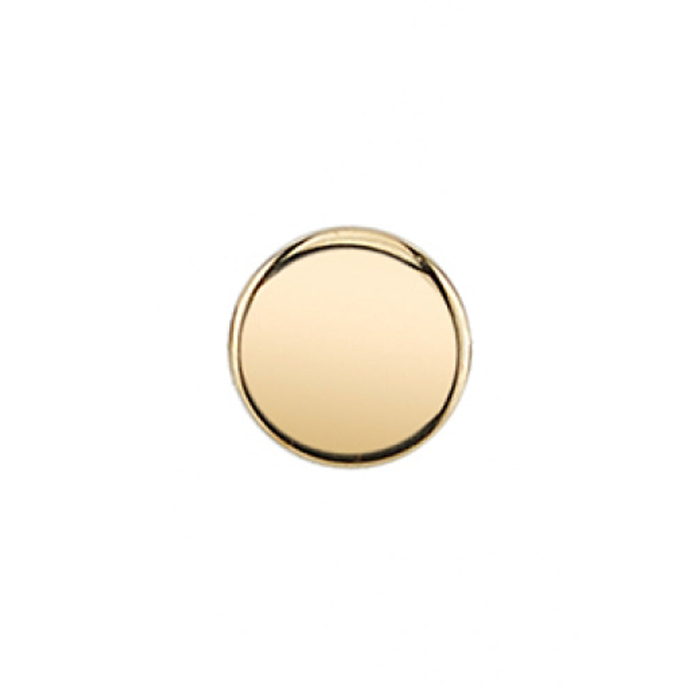 Round Flat Disc Threaded End in Gold & Platinum