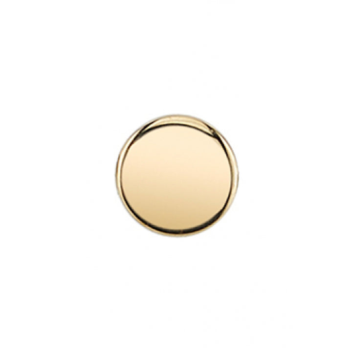 Round Flat Disc Threaded End in Gold & Platinum
