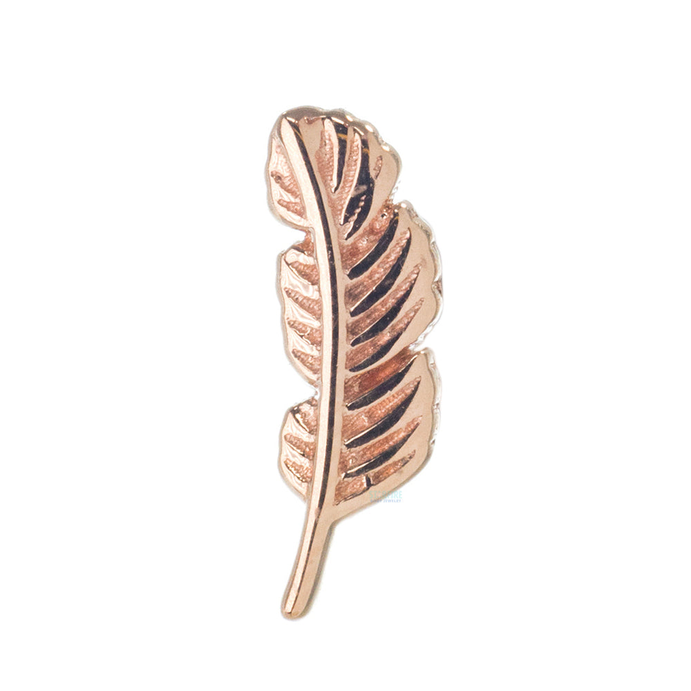 BVLA - Body Vision Feather in Gold Threaded End with Left Curve 