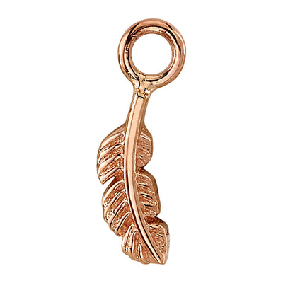 Feather Charm in Gold & Platinum