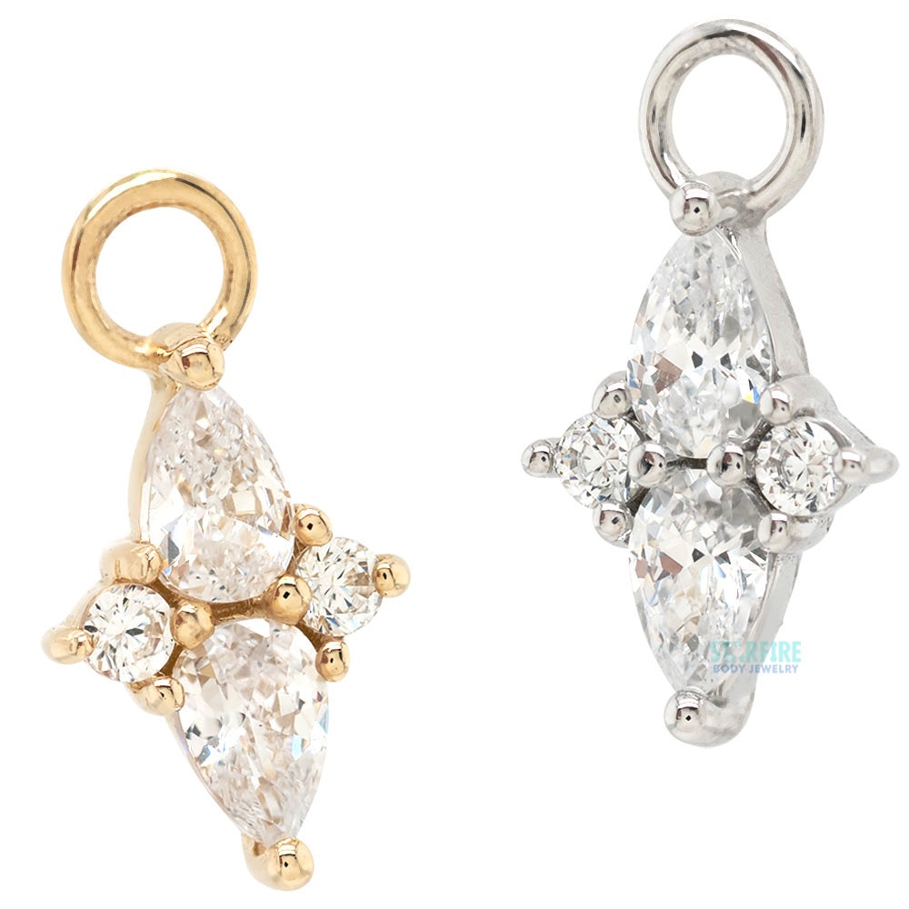 "Ethereal" Charm in Gold with CZ's