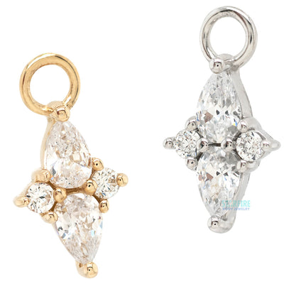 "Ethereal" Charm in Gold with CZ's