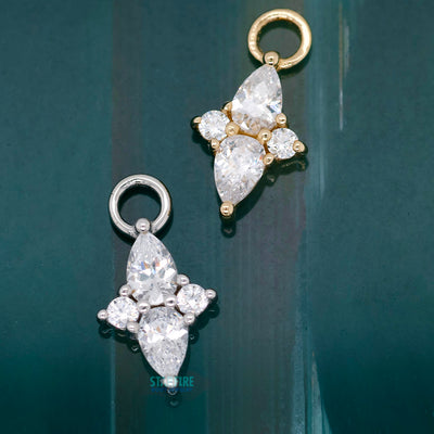 "Ethereal" Charm in Gold with CZ's