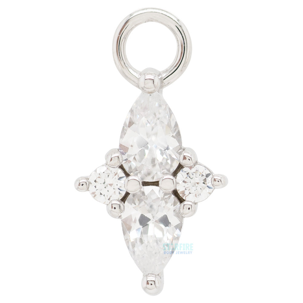 "Ethereal" Charm in Gold with CZ's