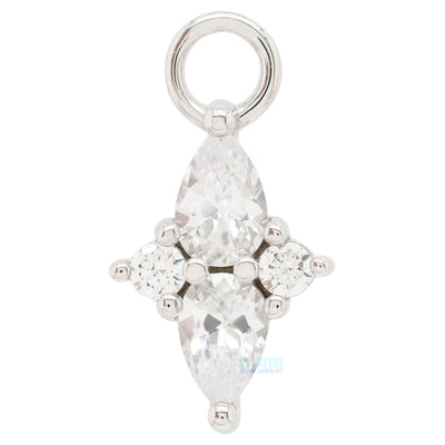 "Ethereal" Charm in Gold with CZ's