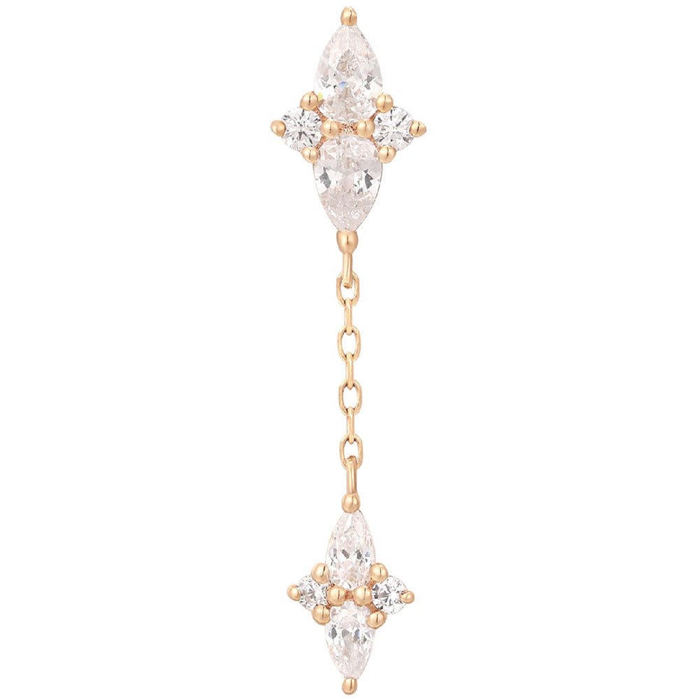 threadless: "Ethereal Remix" Chain End in Gold with CZ's