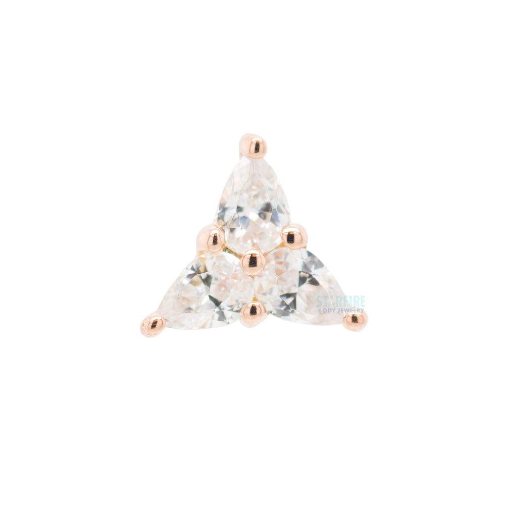 threadless: "3 Little Pears" End in Gold with CZ's