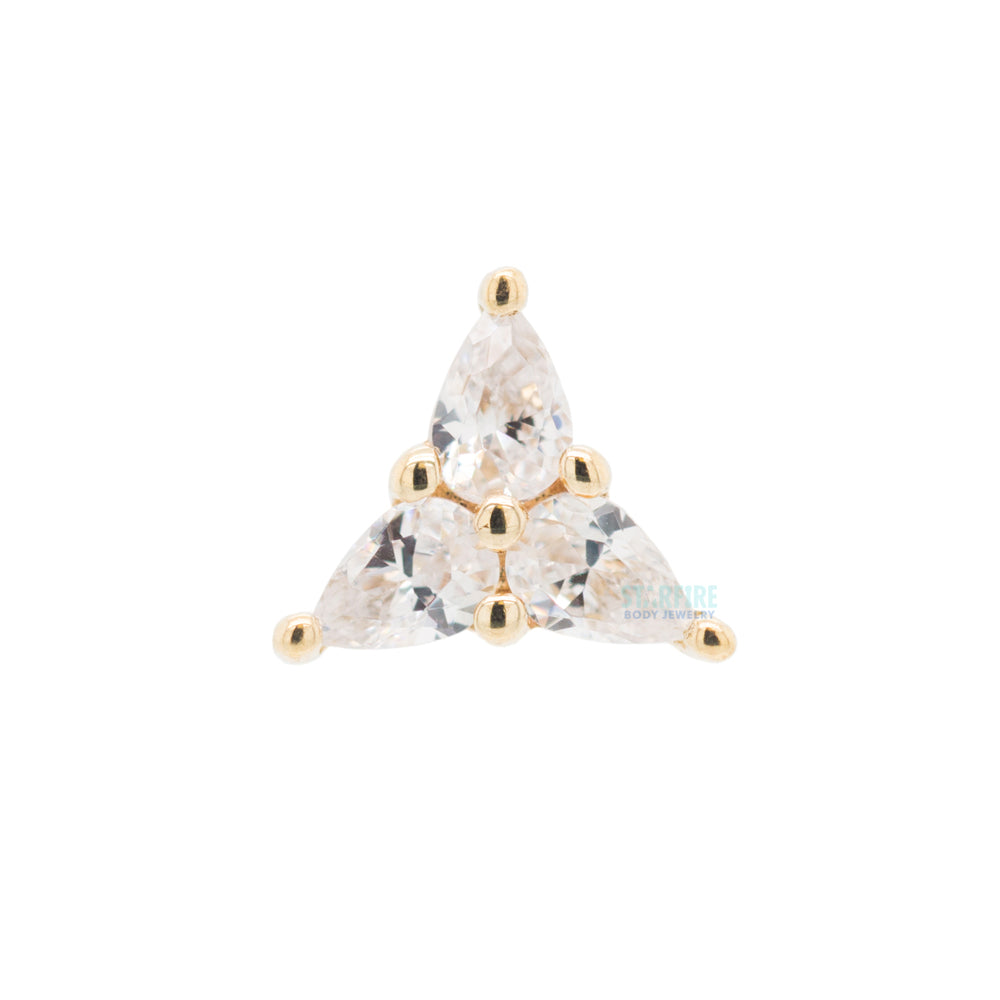 threadless: "3 Little Pears" End in Gold with CZ's