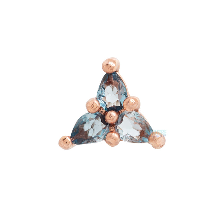 threadless: "3 Little Pears" End in Gold with London Blue Topaz'
