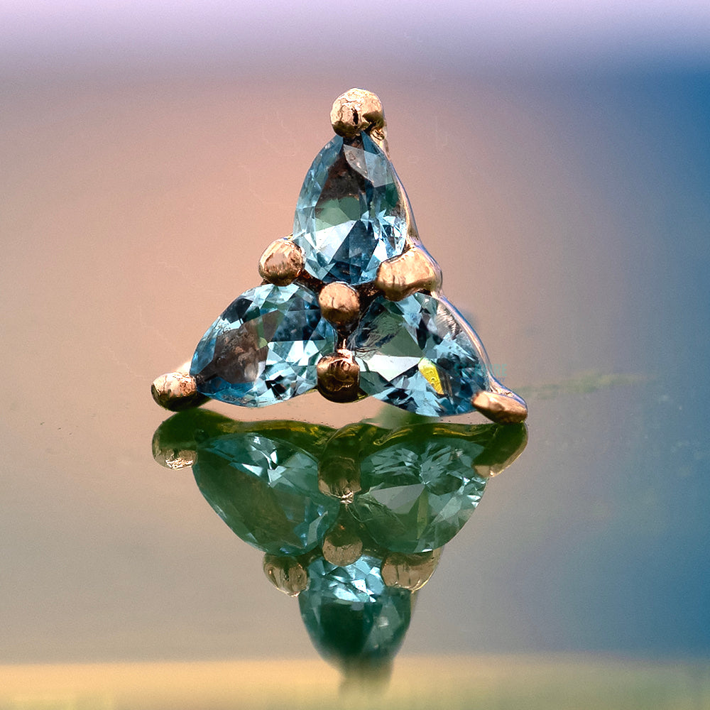 threadless: "3 Little Pears" End in Gold with London Blue Topaz'