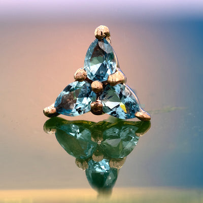 threadless: "3 Little Pears" End in Gold with London Blue Topaz'