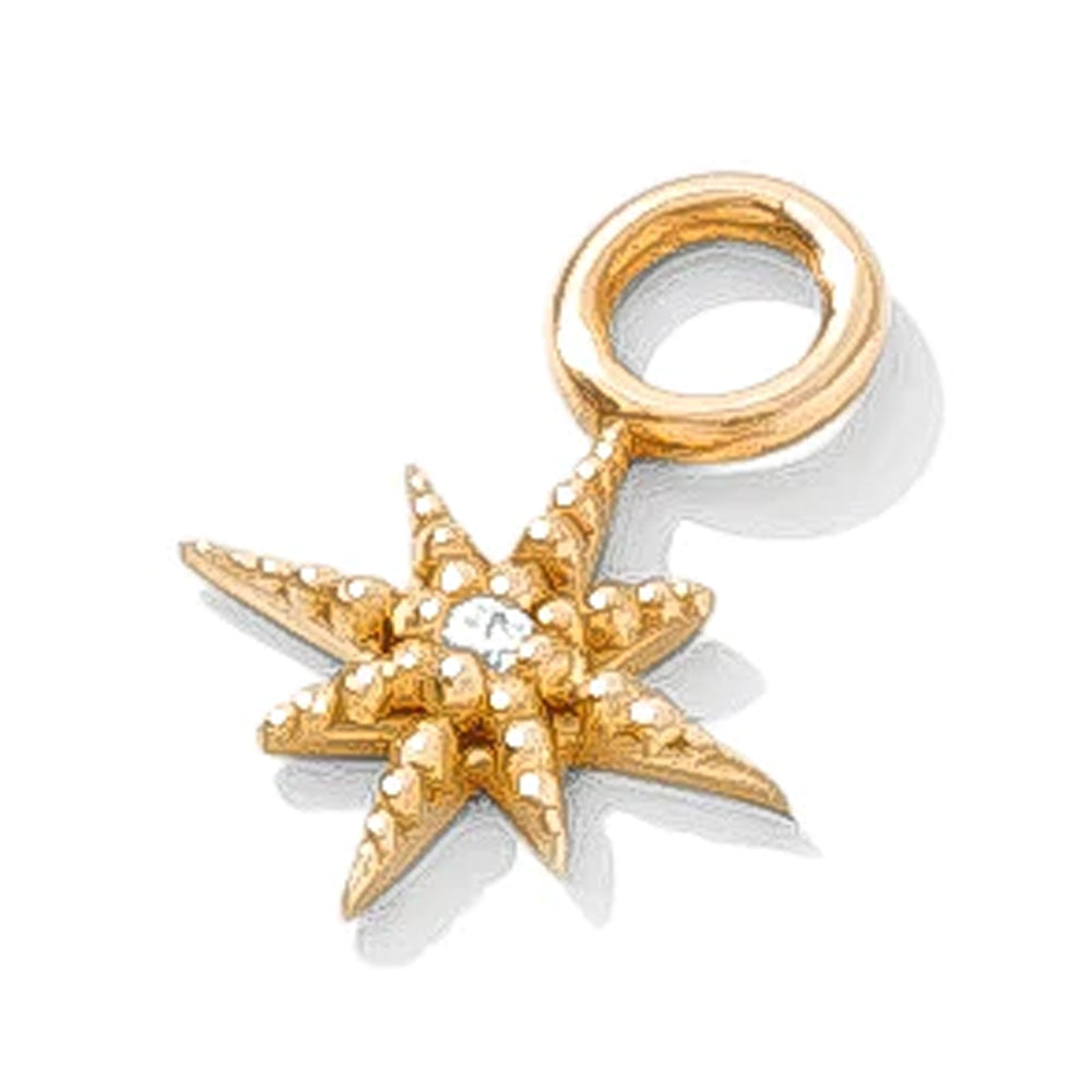 "Lustre" Charm in Gold with Gemstone