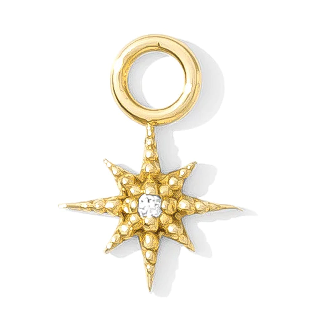 "Lustre" Charm in Gold with Gemstone
