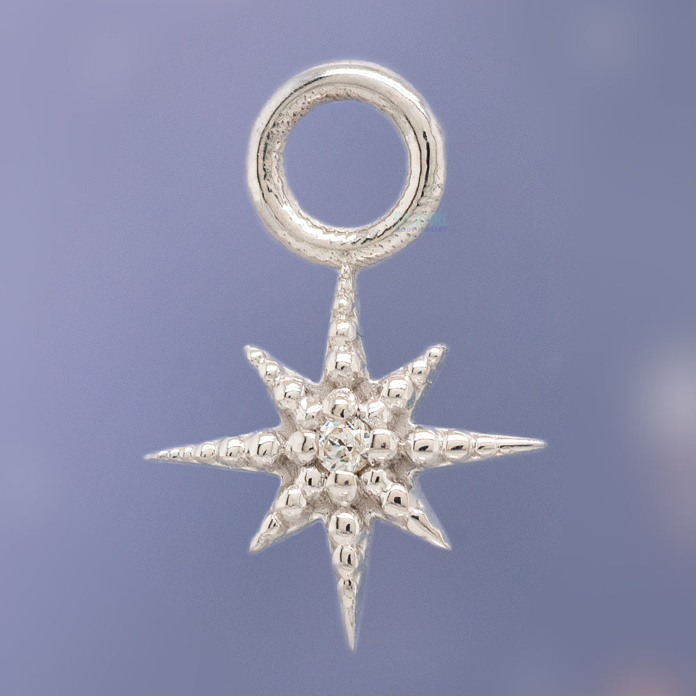 "Lustre" Charm in Gold with Gemstone