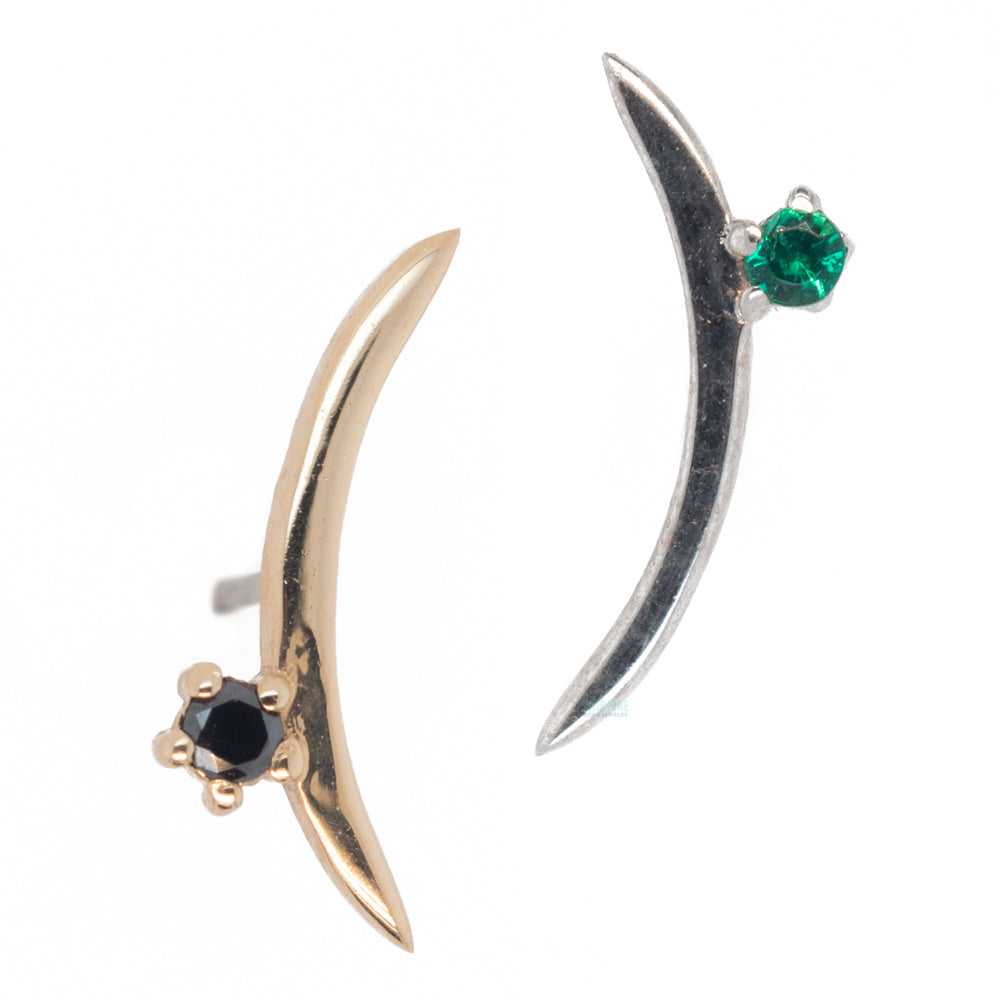 threadless: Curve Pin in Gold with Gemstone