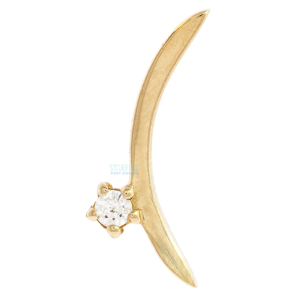 threadless: Curve Pin in Gold with Gemstone