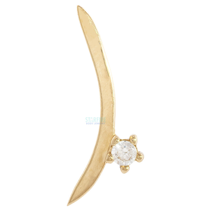 threadless: Curve Pin in Gold with Gemstone