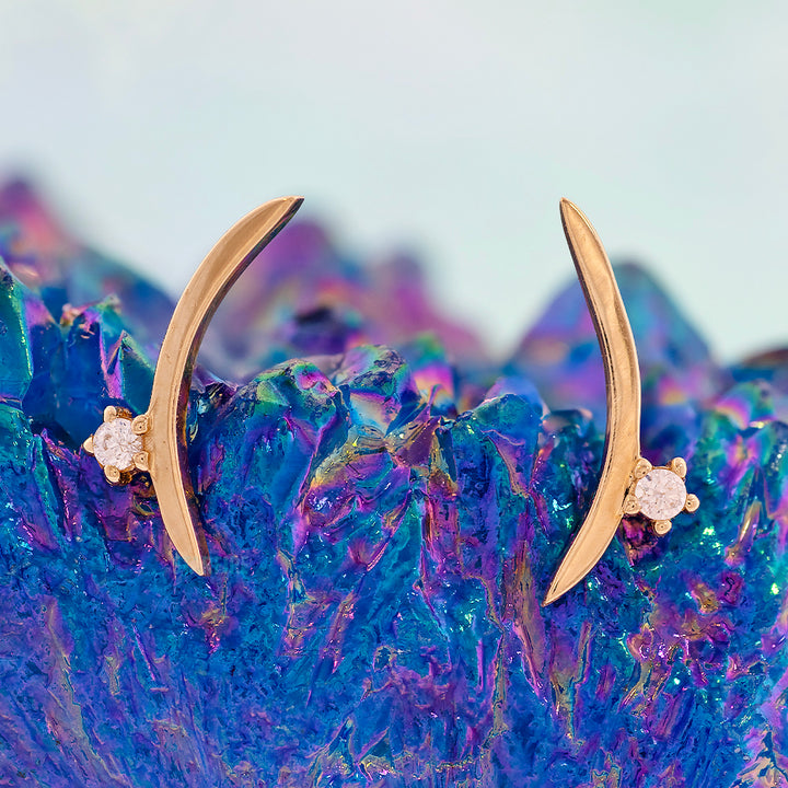 threadless: Curve Pin in Gold with Gemstone