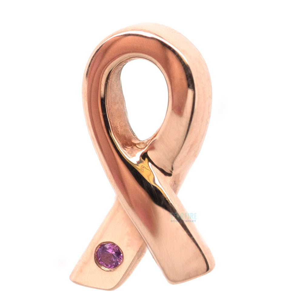 Vision Ribbons BVLA - Body Vision Breast Cancer Awareness Ribbon Threaded End in Gold ...