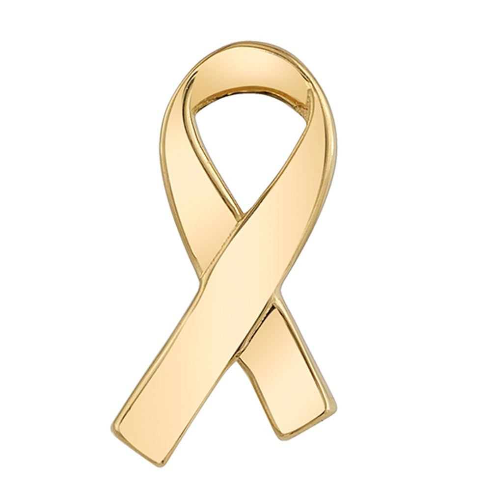Awareness Ribbon Threaded End in Gold & Platinum