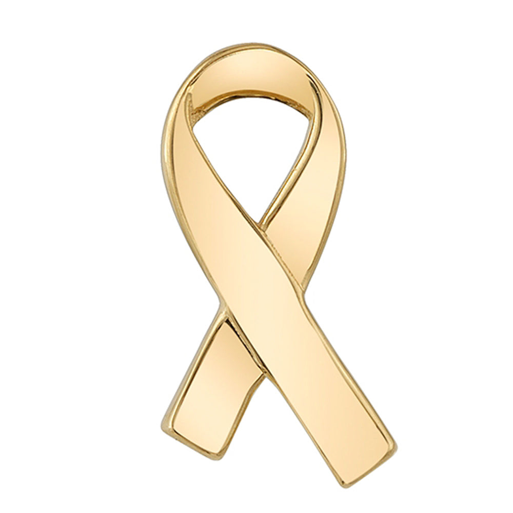threadless: Awareness Ribbon Pin in Gold & Platinum