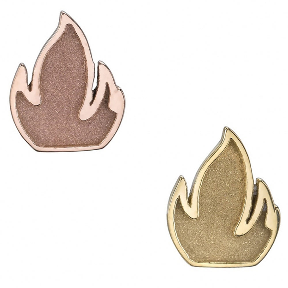 threadless: Relief Flame Pin in Gold