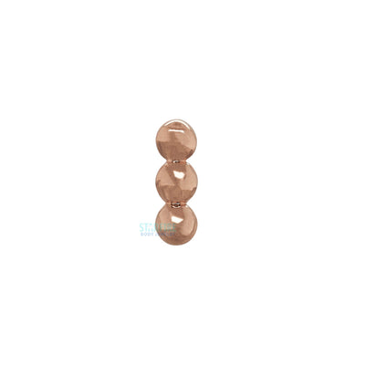 threadless: Linear Tri Bead Cluster Pin in Gold