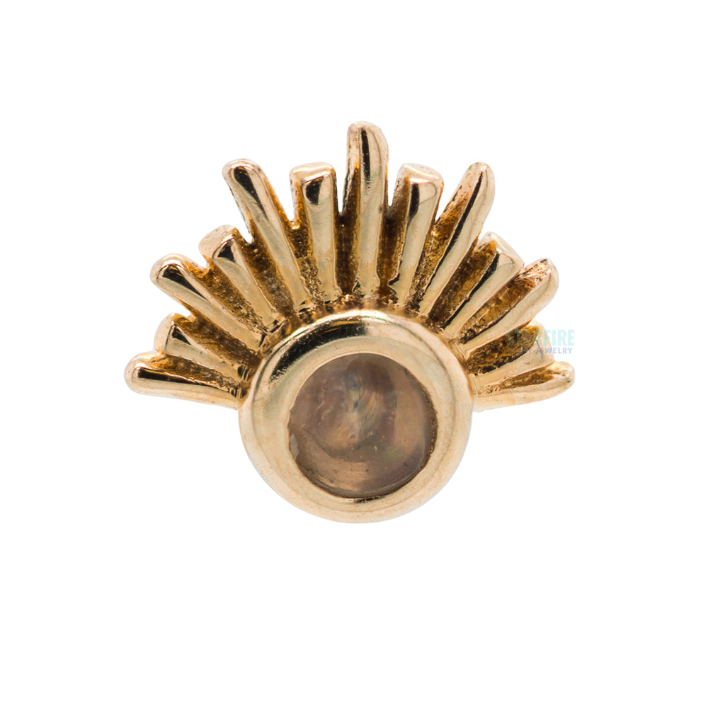threadless: Blaze Pin in Gold with Gemstone