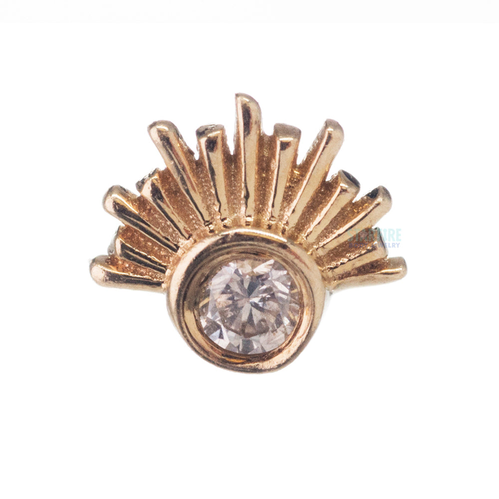threadless: Blaze Pin in Gold with Gemstone
