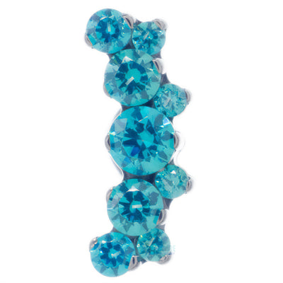 "Suprium" #3 Faceted Gem Cluster Threaded End