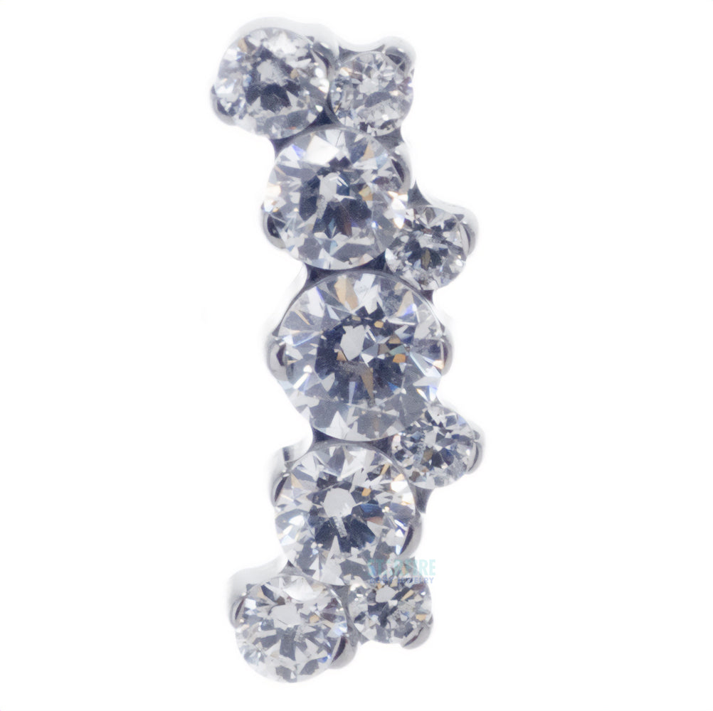 "Suprium" #3 Faceted Gem Cluster Threaded End