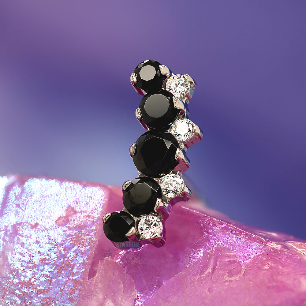 "Suprium" #3 Faceted Gem Cluster Threaded End - custom color combos
