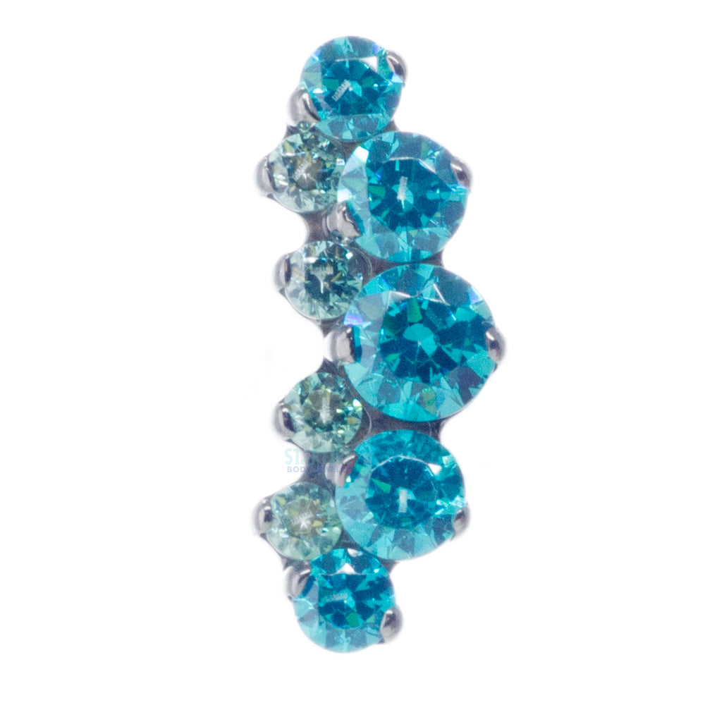 "Suprium" #4 Faceted Gem Cluster Threaded End - custom color combos