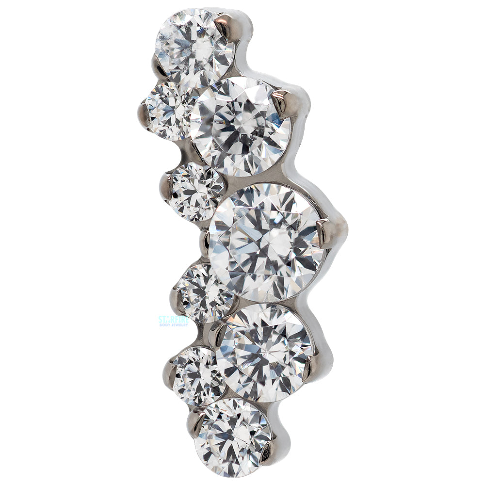 "Suprium" #4 Faceted Gem Cluster Threaded End