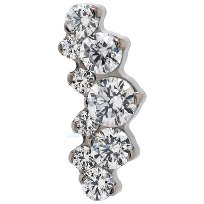 "Suprium" #4 Faceted Gem Cluster Threaded End