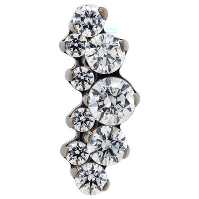 "Suprium" #4 Faceted Gem Cluster Threaded End