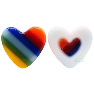 Pride Heart Glass Plugs