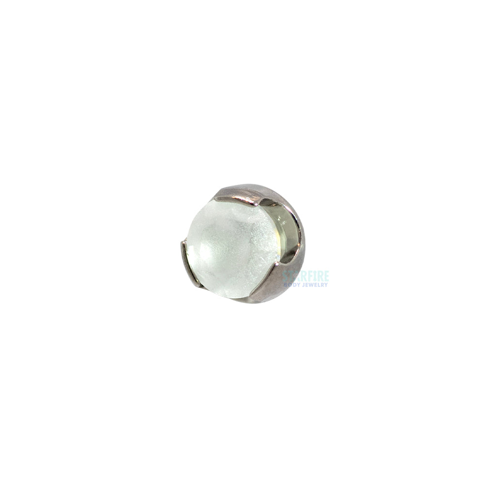 threadless: Sandblasted Prong-Set Brilliant-Cut Gem End