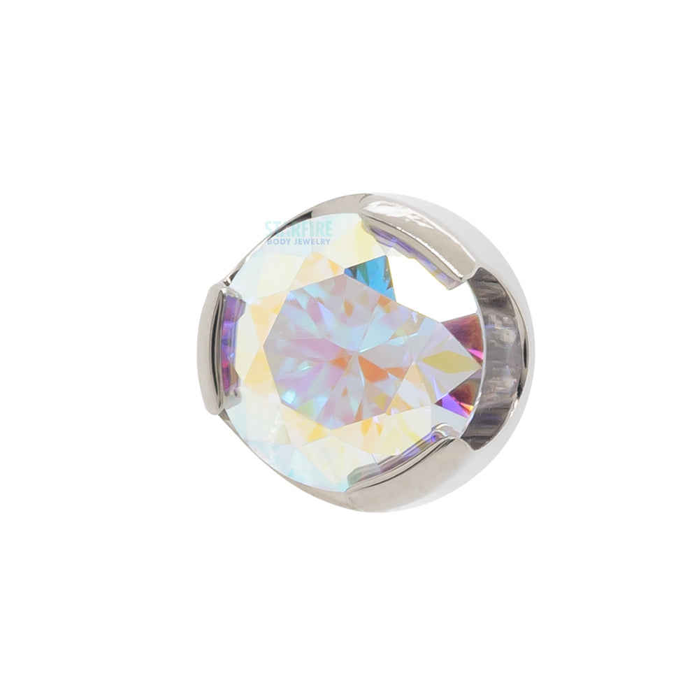 threadless: Prong-Set Brilliant-Cut Gem End